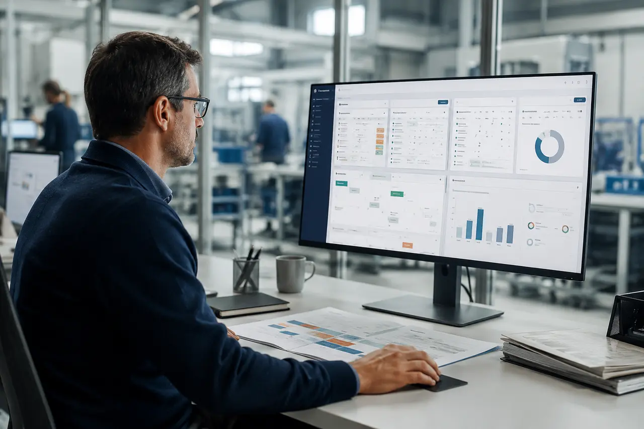 Dashboard operativa utilizzata in un ambiente produttivo