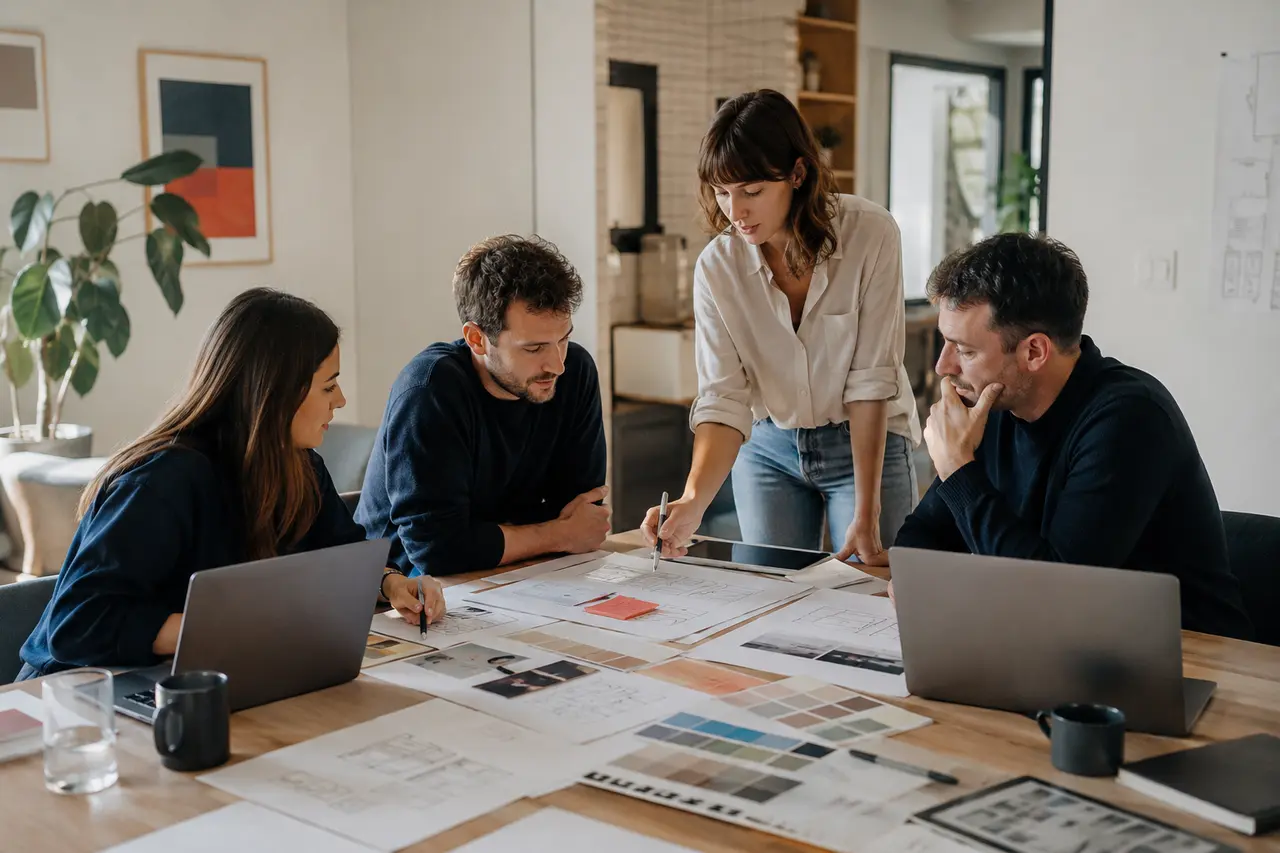 Team durante l’analisi iniziale di un progetto web